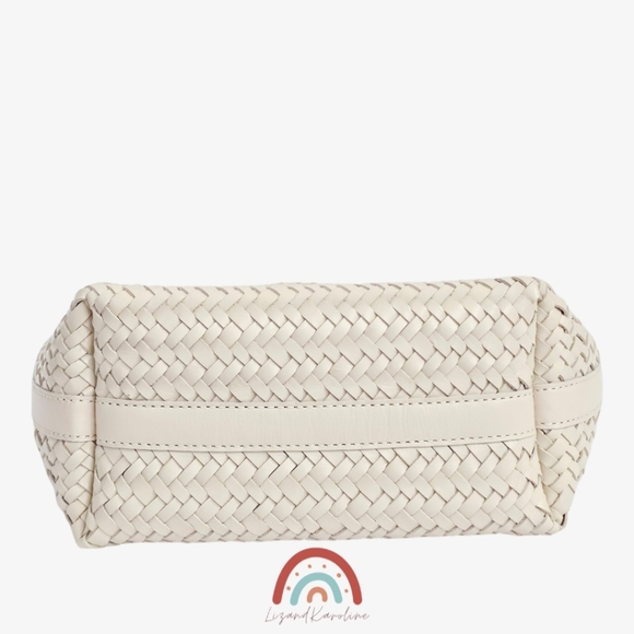 New! Madewell Handwoven Mini Tote Woven Leather Bag in Alabaster - Picture 10 of 16